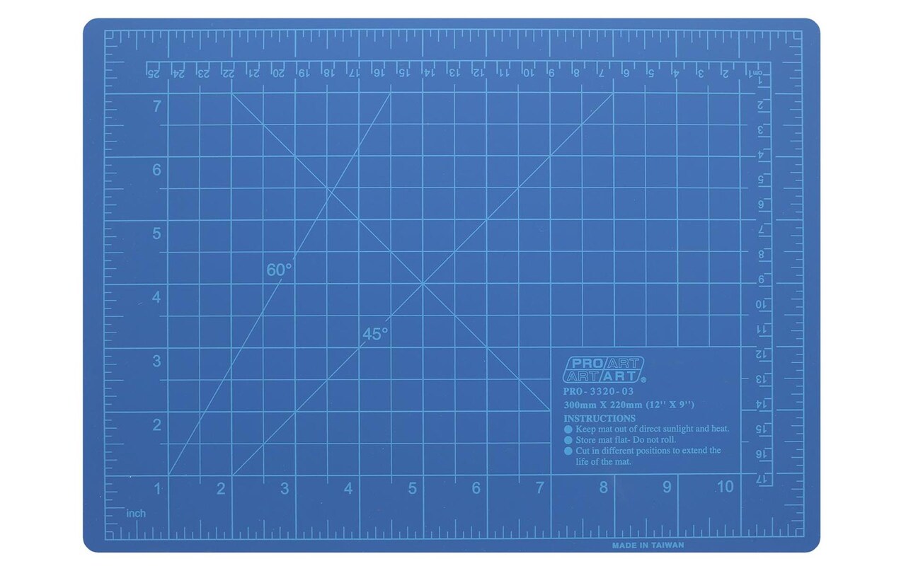 PRO ART 8-1/2-Inch by 11-1/2-Inch Graphic Cutting Mat, Blue